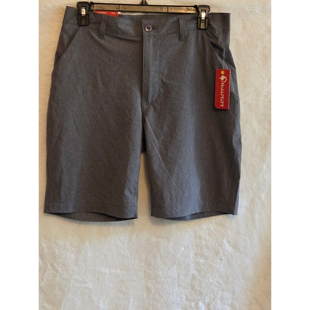 Hallstatt NEW Mens 34 Hybrid Performance Shorts Gray‎ Heather Inseam 10